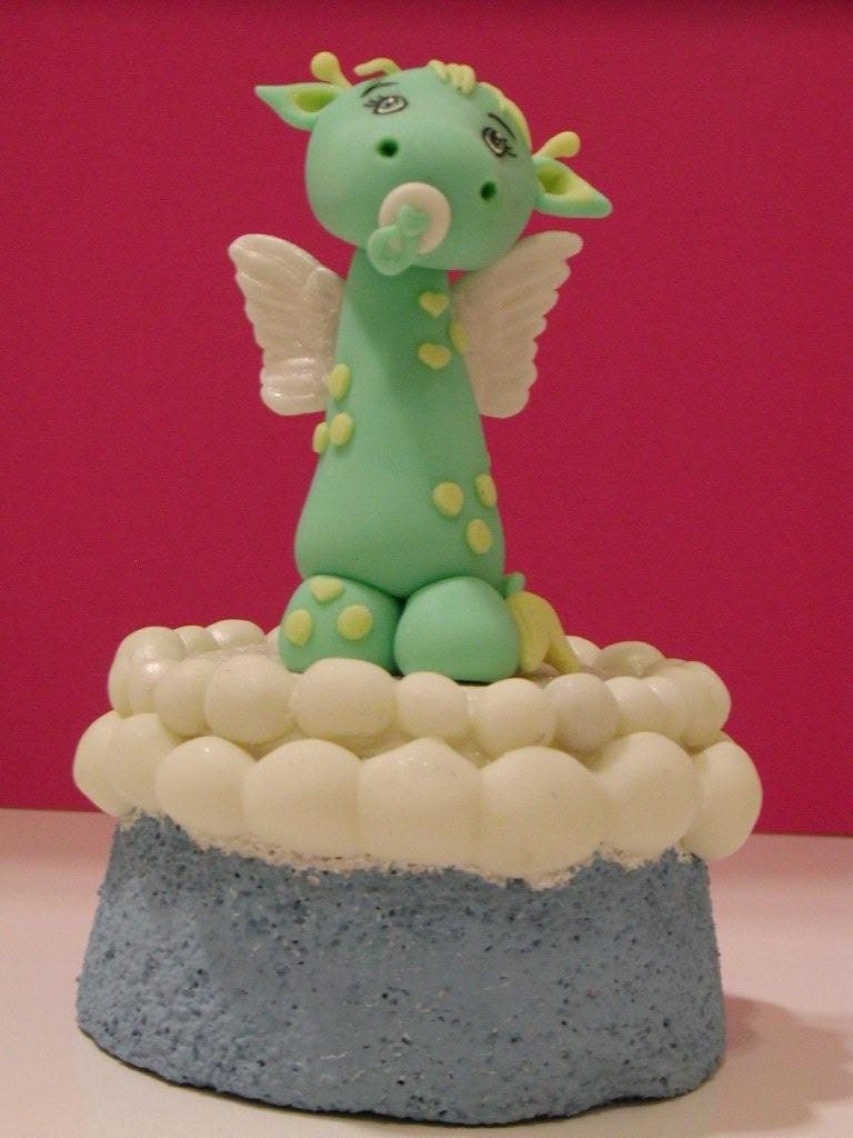 Cold Porcelain Cake Topper/ Centerpiece Baby Dragon Il_170x135