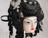 Lucille, the Odd Princess of Night Butterflies, Ooak Art Doll. RESERVED