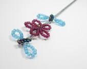 Garden Stake - Bug Plant Stick - Flower Garden Marker - Plant Decoration - Beaded Bugs - Metal Garden Stake