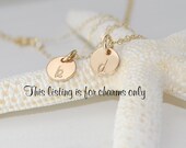 Tiny Initial charm add on -  Dainty Personalized hand stamped 14k gold filled disc - Bridesmaids gift - Monogrammed