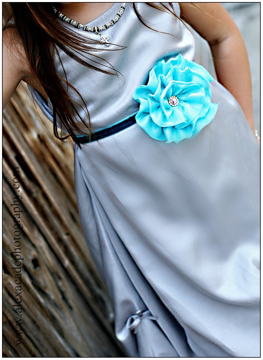 Flower Belt in Tiffany Blue