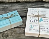Anchor Wedding Invitation: Rustic Nautical - Cottage Chic