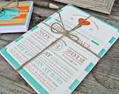 Wedding Invitation: Rustic Stripes and Classic Heart