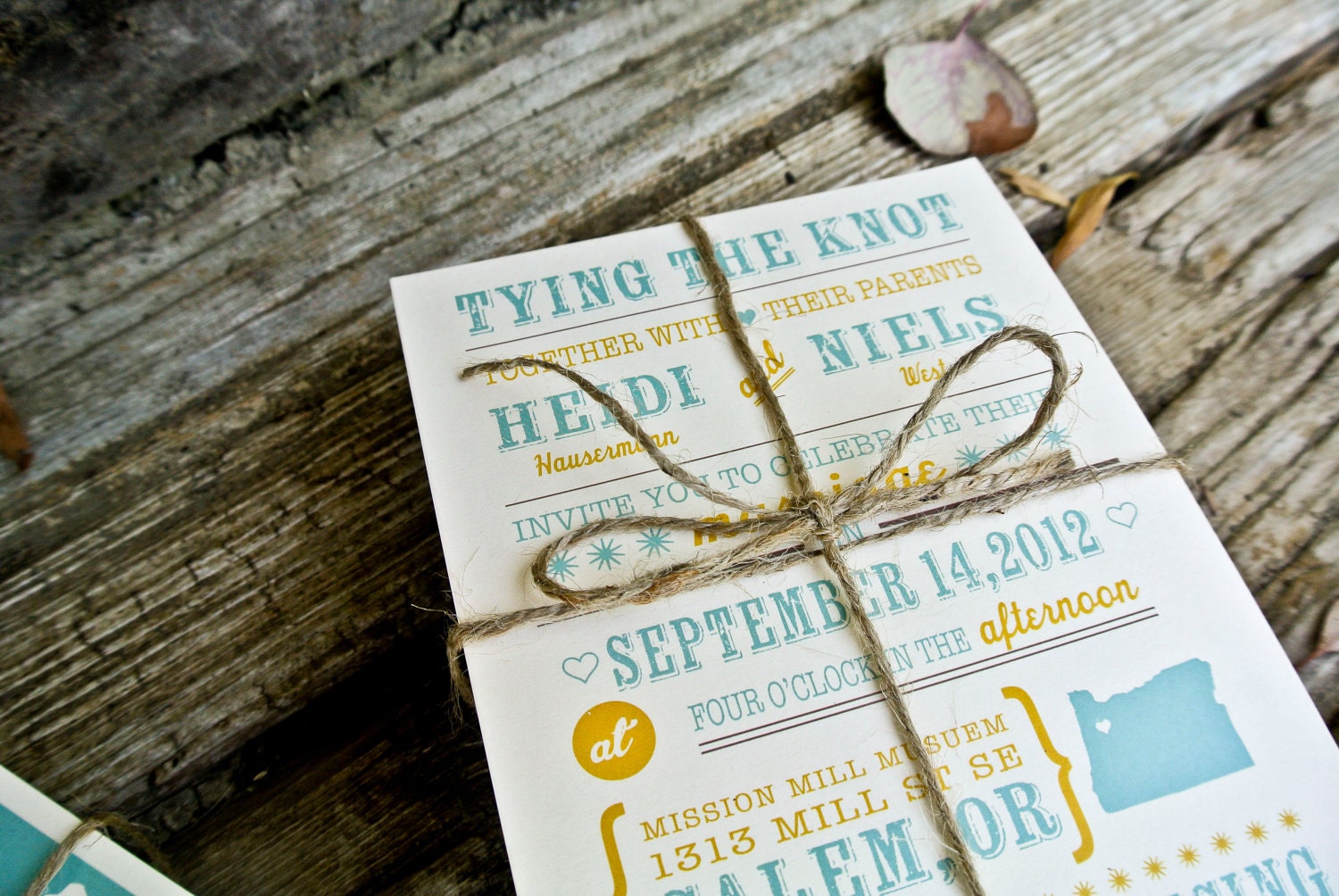 Wedding Invitation: Tying the Knot Rustic Wedding