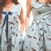 The 'Frangipane' Sailor Style Dress With Oversized Collar In Organic Cotton - Size X Large