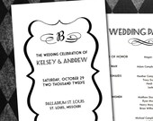 Printable Wedding Program -- Old Hollywood No. 9 Collection