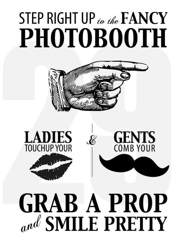 Photo Booth Prop Sign Digital - Can Be Customized