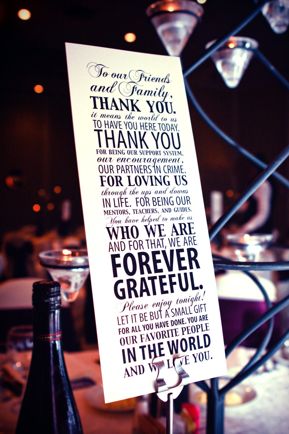 Unique Table Numbers and Thank You Note - Print Your Own