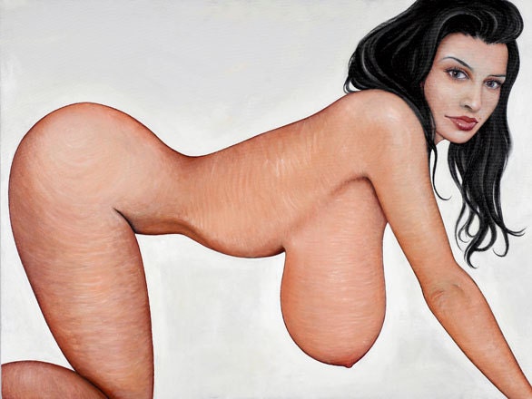 Voluptuous Female Nude Oil Painting Limited Edition Giclee Print