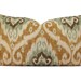 Iman Ikat Lumbar Pillow Cover in Sage, Camel, Charcoal and Beige - Ikat Decorative Pillow - Throw Pillow - Accent Pillow