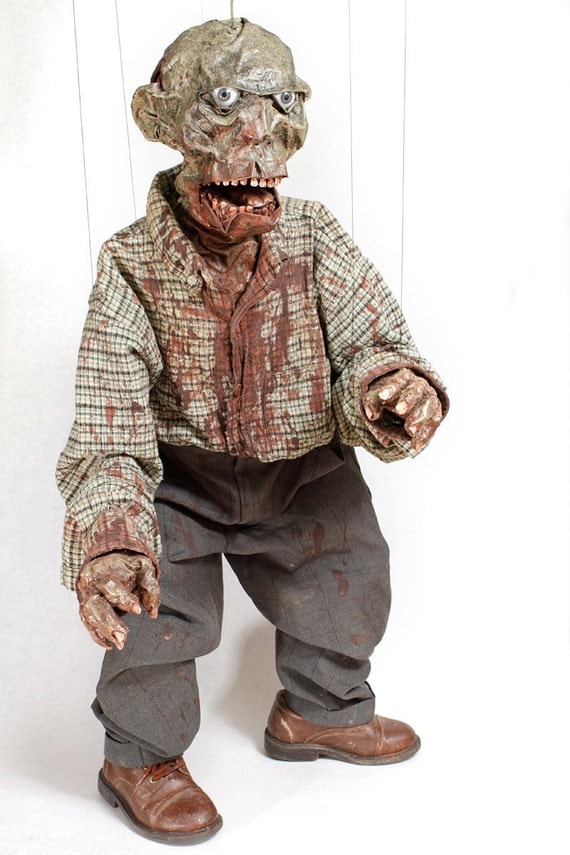 Paper  Mâché  Custom Made Zombie String Section Marionette