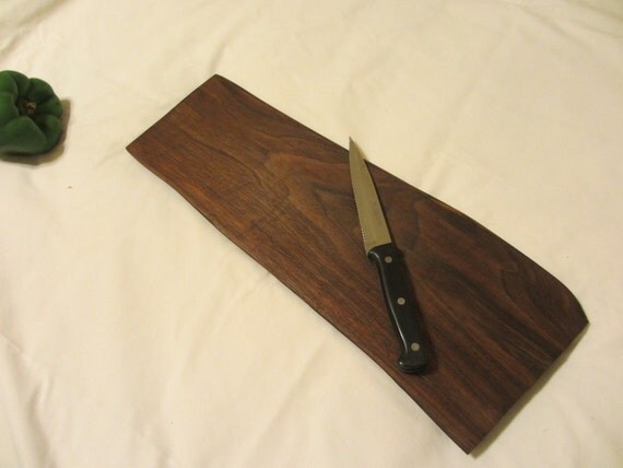 Cutting Board. Rustic Wooden. Black Walnut