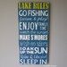 Lake Rules - Hand Painted Typography Art Distressed Wood Sign