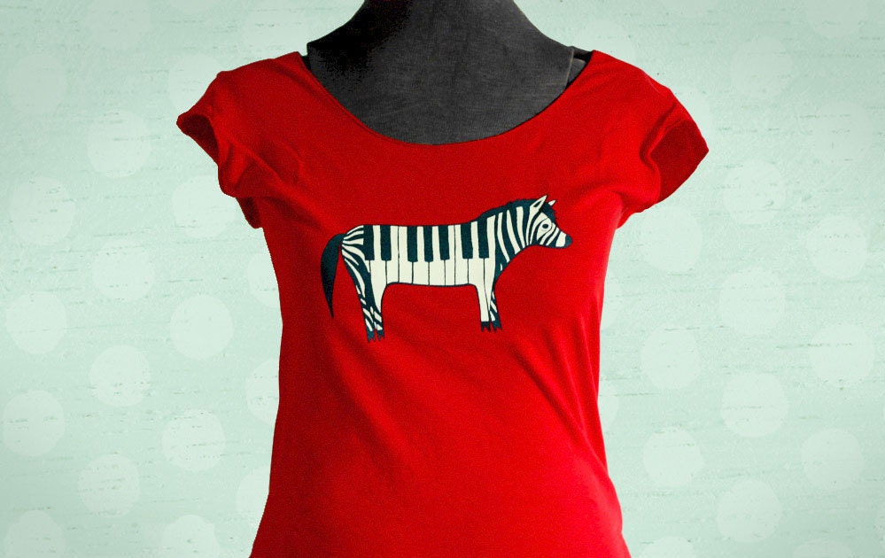 Womens Handmade Top by boygirlparty - Silkscreen shirt silkcreen tshirt womens clothing