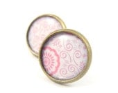 Pink Earring Studs - Floral Jewelry - Pastel Jewelry - Floral Earring Posts