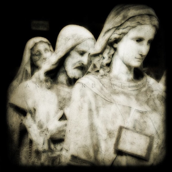 Religious statue, Black and white photography, Religious art, Religious icon, Virgin mary statue, Virgin mary art, 6x6 (15x15cm)