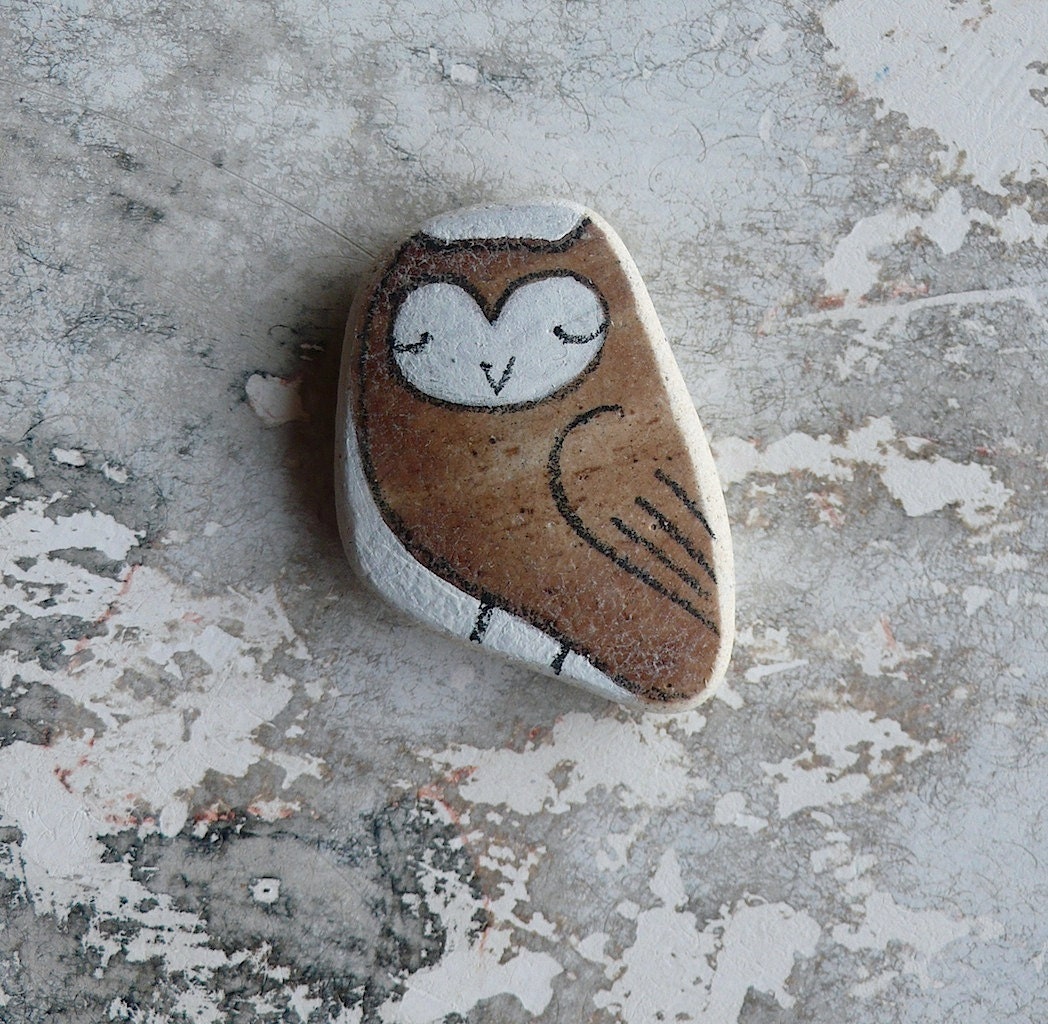 Beach Pottery Owl