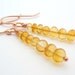 Citrine Earrings rose gold jewelry mustard yellow gemstone jewelry november birthstone