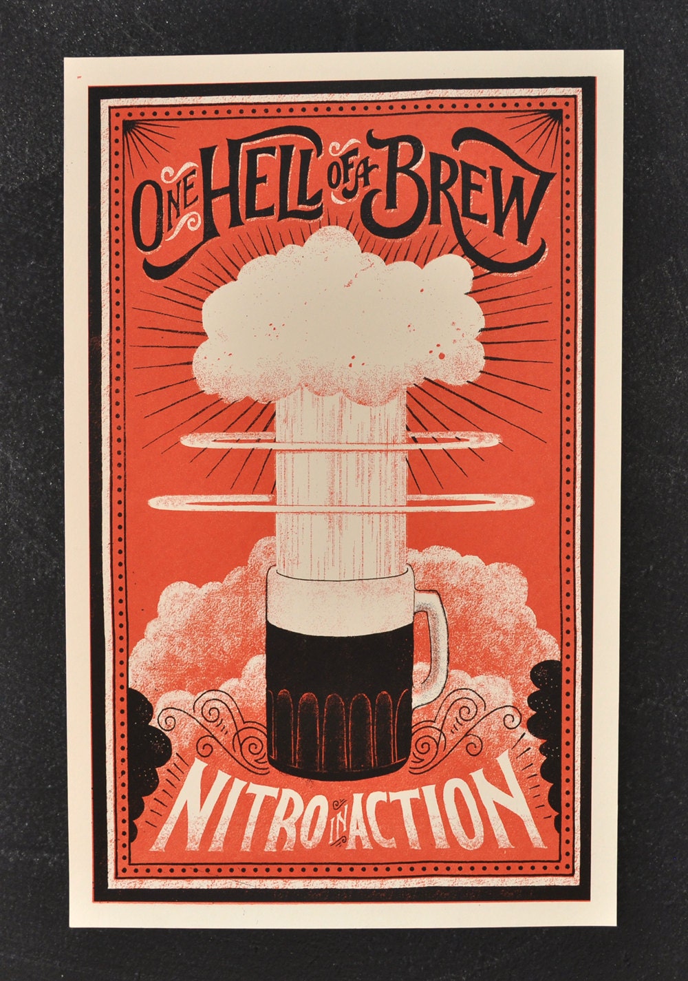 Nitro in Action - 2 color screenprint