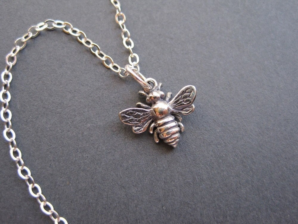 Sterling Silver Bee Necklace - The Everyday Miniature Collection