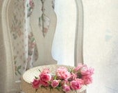 Paris Photograph  -  Le Chapeau, Pink Roses on Chair in Parisian Apartment, French Wall Decor,