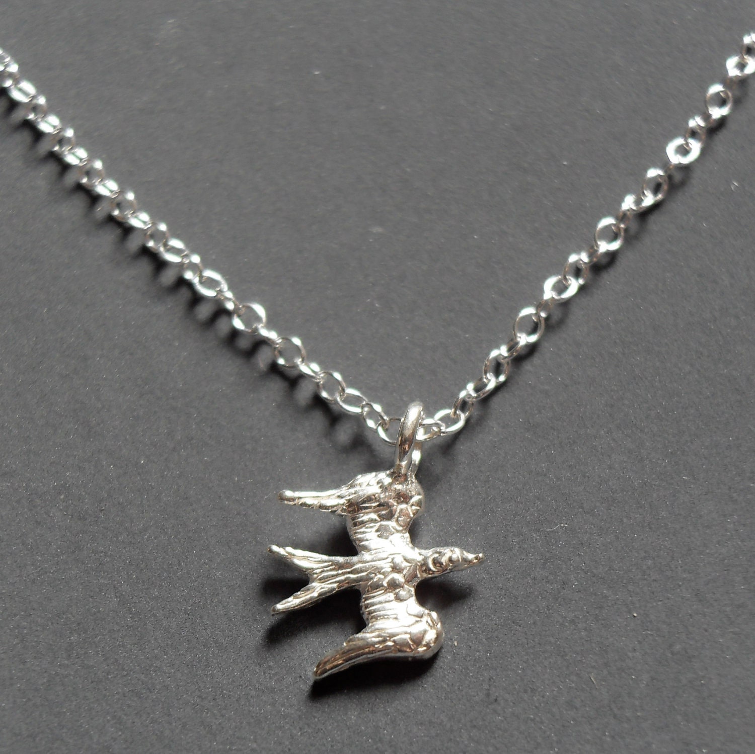 Tiny Silver Sparrow Pendant