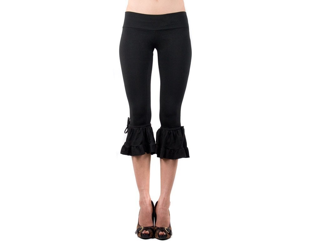 Bloomers - Black Bloomers - Ruffled Bloomers - Leggings - Black Leggings - Ruffled Leggings