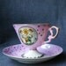 Pink precious cup. Souvenir from her Communion.