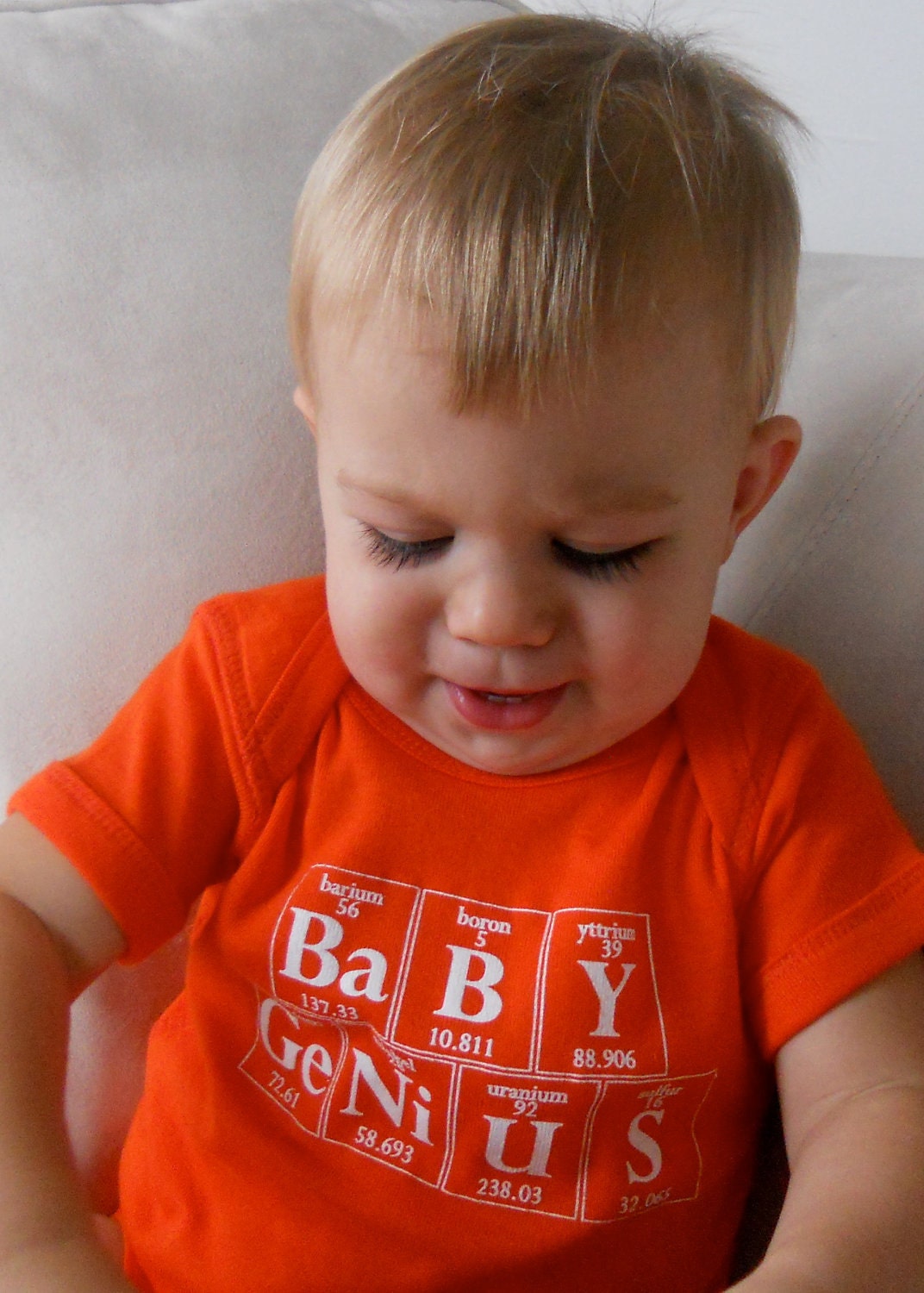 Periodic Table Creeper  -  BABY GENIUS - The Original Baby Genius by Periodically Inspired - Baby Shower Gift