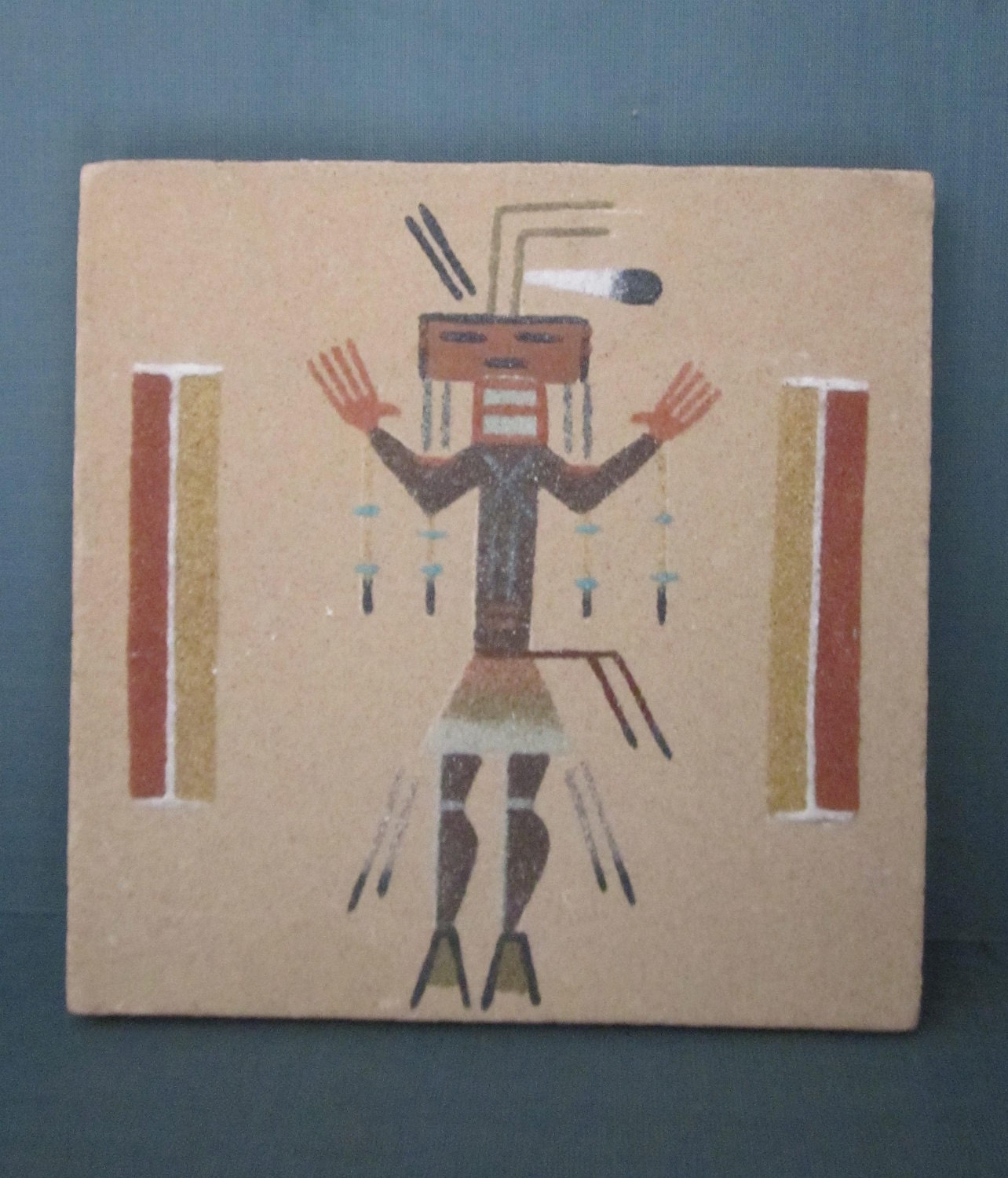 Navajo Sand Painting Healing People by Lucy by WhatsOnTheShelf