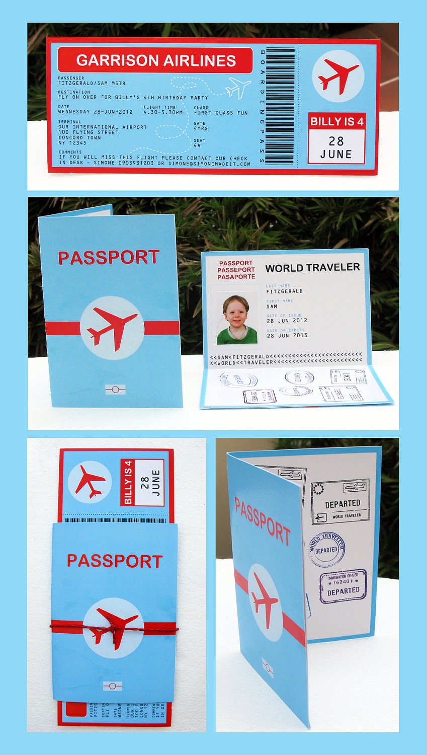 Airplane Birthday Party Invitation & Printable Party Collection, EDITABLE text PDF file - you personalize at home with Adobe Reader Il_170x135