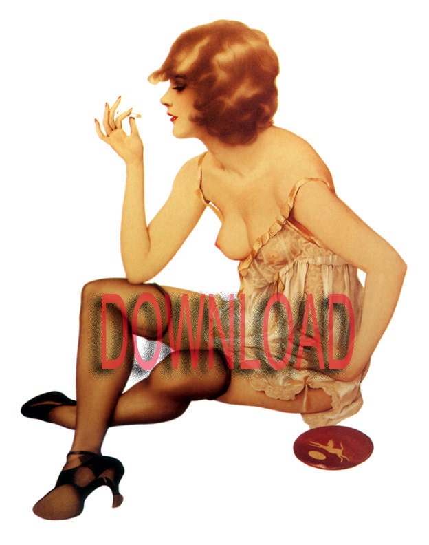 MATURE... Pinup Girl In Lingerie... Sexy Digital Download Image