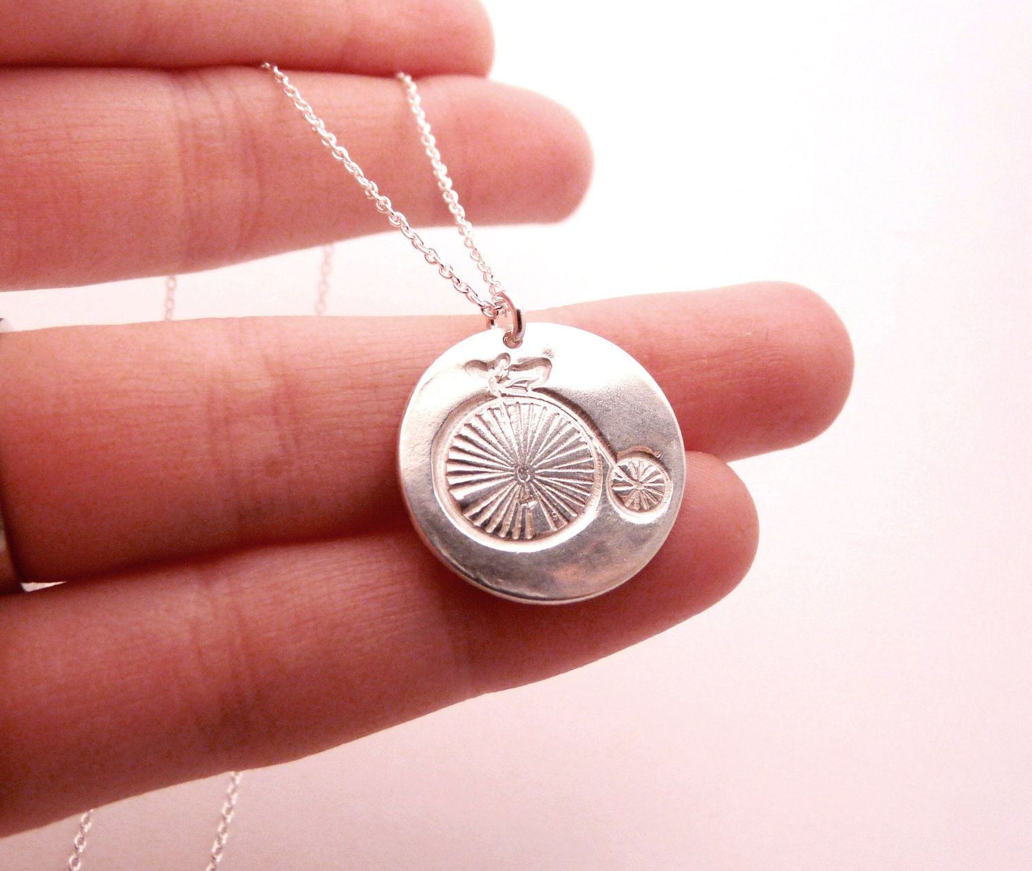 Silver Bicycle Necklace (Pure Silver Pendant)