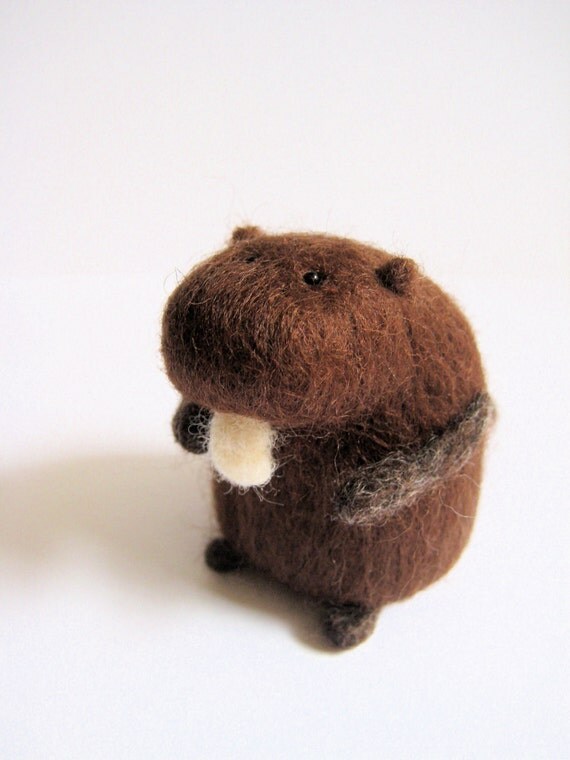 Felt Beaver - Cute Needle Felted Animal