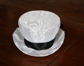 White Mini Steampunk Hat