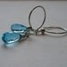 SALE Swiss Blue Topaz Sterling Silver Drop Earrings
