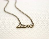 Love Letter Necklace // Bridesmaid Gifts // Vintage Rustic Wedding