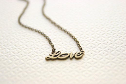 Love Letter Necklace // Bridesmaid Gifts // Vintage Rustic Wedding