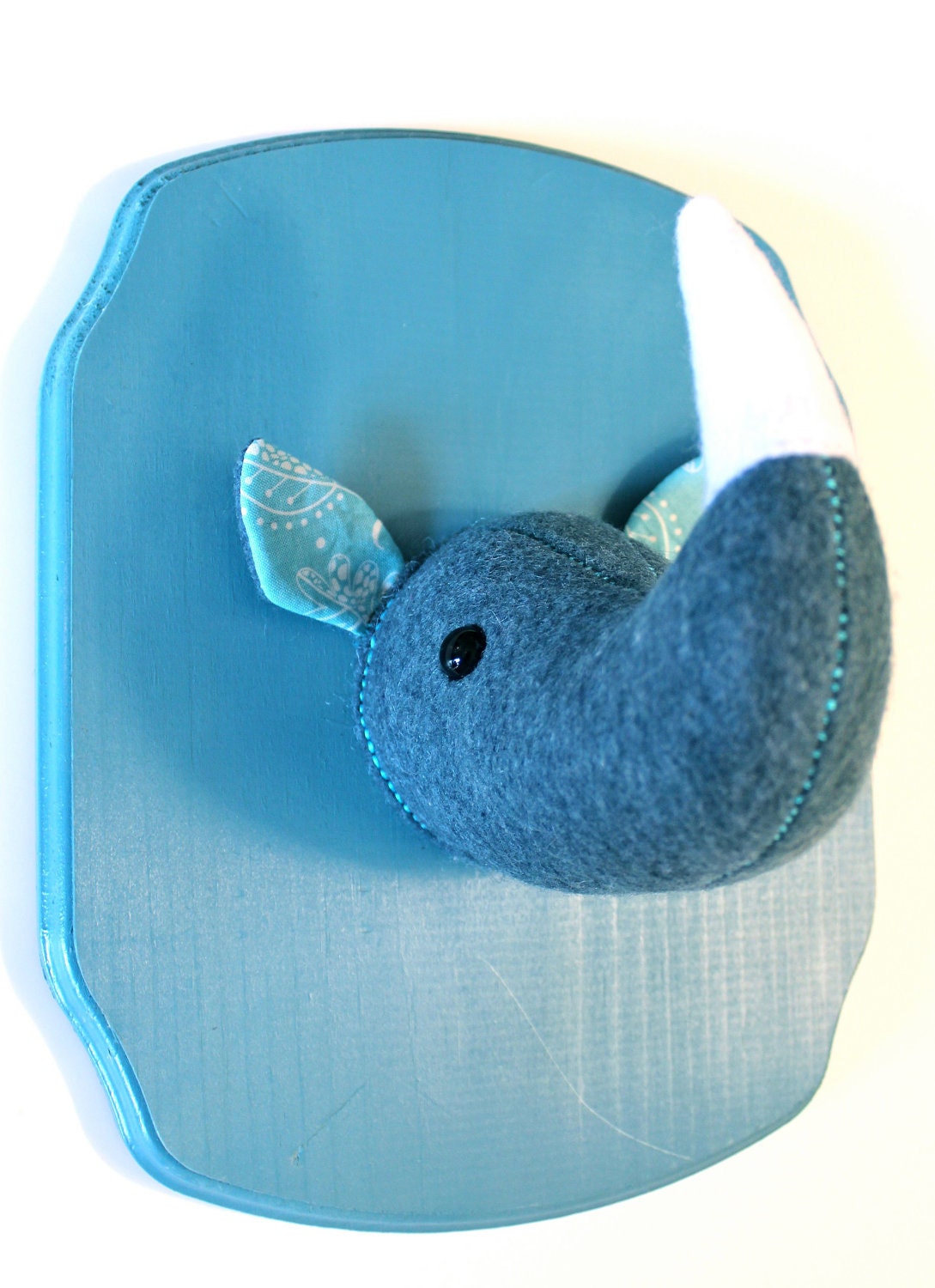 Rhino felt taxidermy/faux taxidermy/trendy