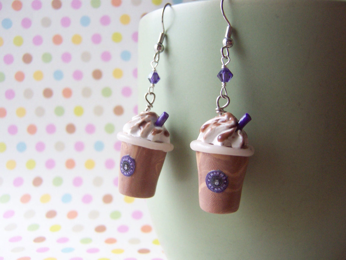 Frozen Mocha Cappuccino Earrings