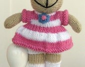Plush Doll Pink Baby Room Decoration Stuffed Animal Knitted Plush Toy Hand Knit Doll Heirloom Kids Toy Children Spring Small Toy Hannah