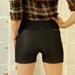 denim shorts --traditional rise, retro inspired, stretch jeans, multiple pockets.