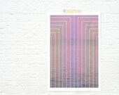 geometric nautical ocean print art deco art nouveau rhapsody purple african violet great gatsby- High water