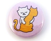 Kitty Hugs Button