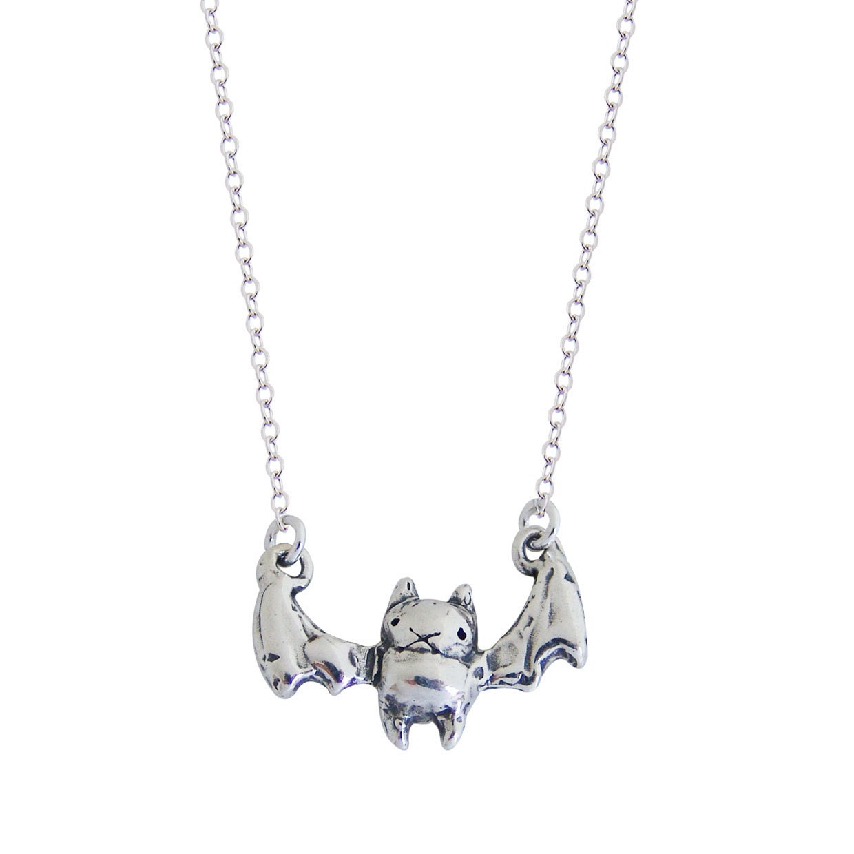 Sterling Silver Bat Necklace