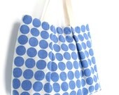 Over The Shoulder Bag - Polka Dotty Twilight Blue