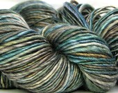 Yarn HandSpun Single Ply yarn handspun merino tencel Crusoe 195 yards sport weight