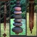 Wind Chime, Beach Stone, Copper, Windchimes, windchime, Natural, Windchimes, Wind Chimes