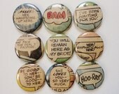 Comics Are For Newlyweds - Set of 9 Handmade 1 Inch Magnets