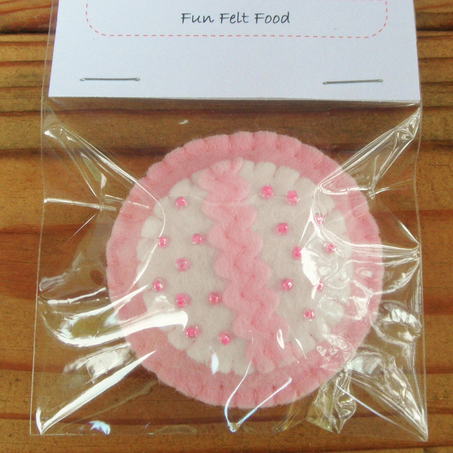 WOOL PLAY food COOKIE frosted strawberry sugar cookie